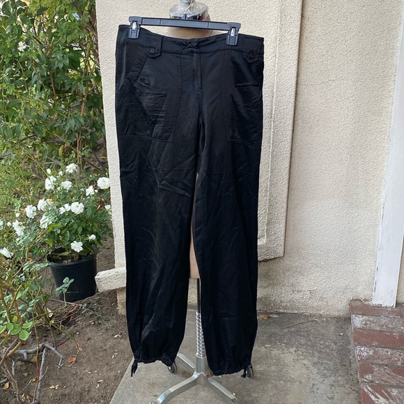 Roberta Scarpa Made in Italy stunning satin looking cargo joggers w/pockets - Picture 3 of 16
